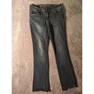 WallFlower Women's Denim Jeans - Embellished Pockets, Bootcut,Medium Wash,floral